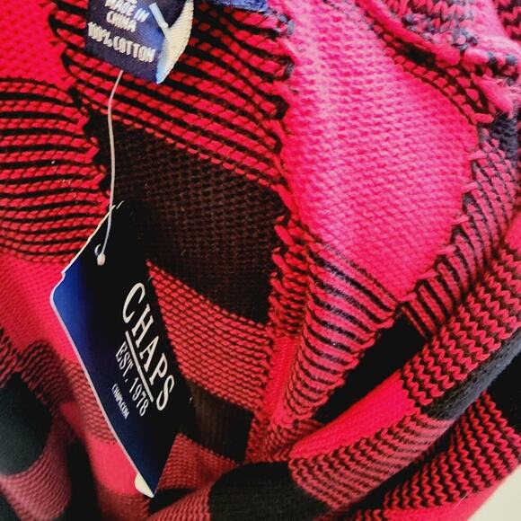 CHAPS NEW BUFFALO PLAID SWEATER WITH ADJ WAIST SIZE LARGE - Picture 5 of 6